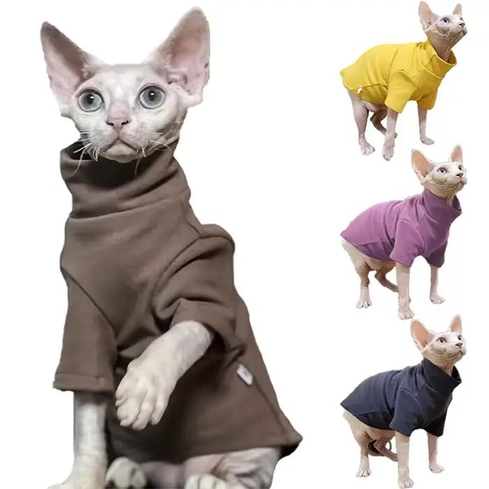Vêtements d'hiver épais pour chat Sphynx, vêtements pour petits chiens et chats, pull doux et chaud,