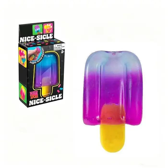 Jouet en forme de cône de crème glacée Needoh Nice-Sicle, jouet souple non toxique à récupération le