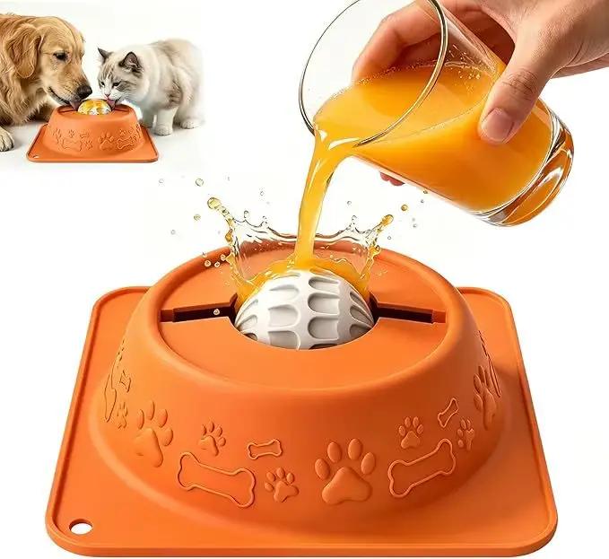 Bol à lécher pour animaux de compagnie, tapis antidérapant en silicone pour chien, assiette à alimen