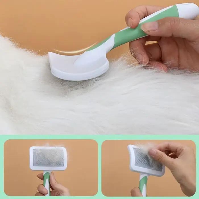 Brosse de toilettage à poils longs pour animaux de compagnie, peigne pour chien et chat, dissolvant 