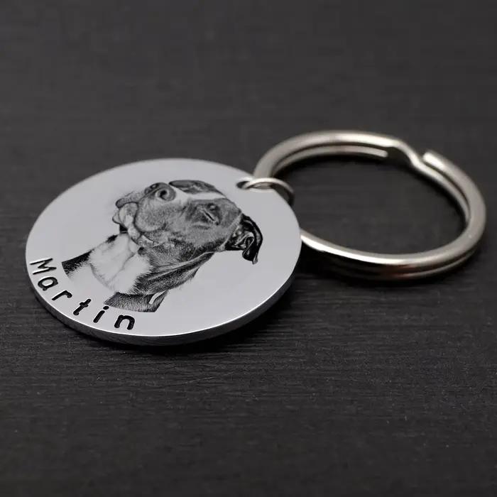 Plaque d'identification personnalisée pour chien avec photo, nouvelle médaille pour collier de chien