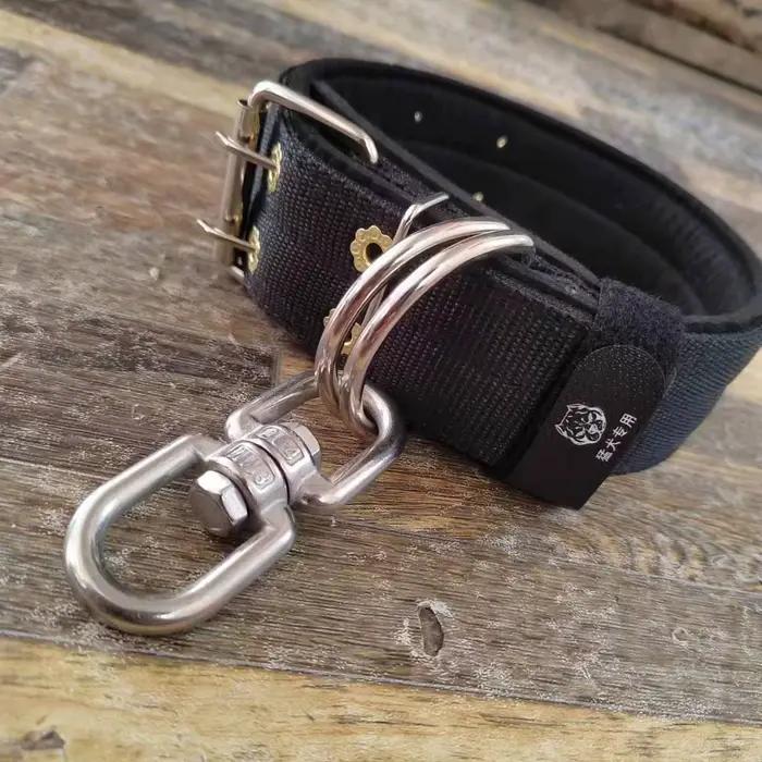 Collier anti-évasion pour chien, robuste, double boucle, 100% anti-traction, 5 cm de large, collier 
