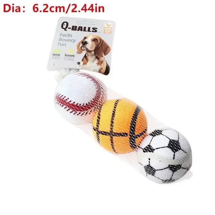 Ensemble de jouets pour chiens Q-MONSTER, balles à mâcher en caoutchouc naturel à paroi épaisse pour