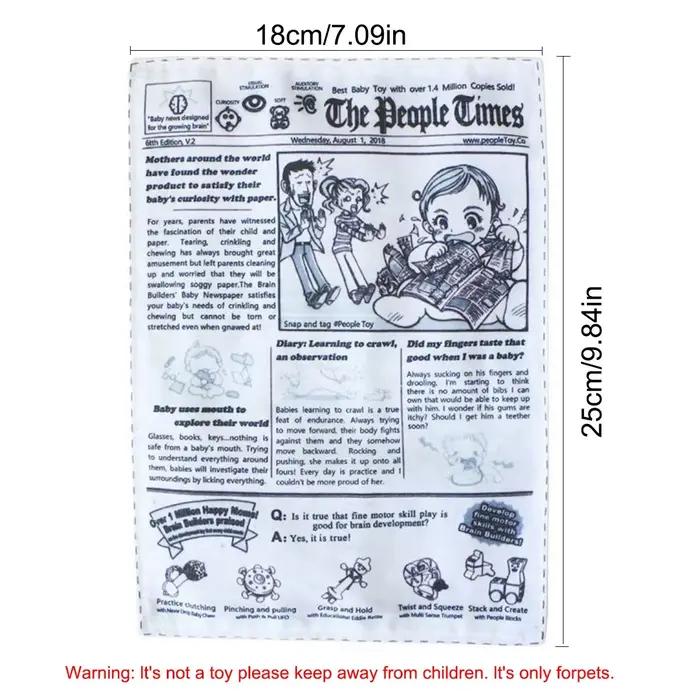 Jouet sonore anti-déchirure pour chien, 1 pièce, simulation de journal couinant, carte de jeu K Q J,
