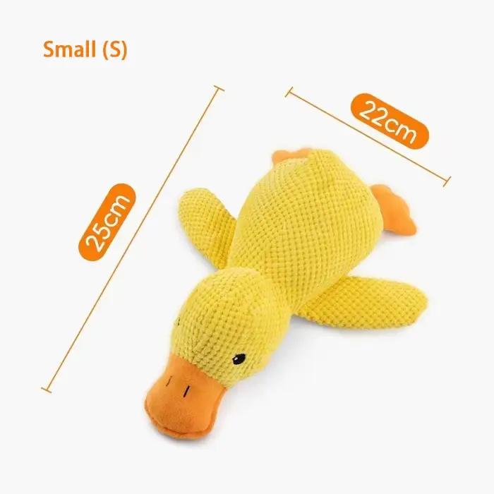 Jouet vocal pour chien - Jouet à mâcher durable - Petit canard jaune pour le nettoyage des dents et 