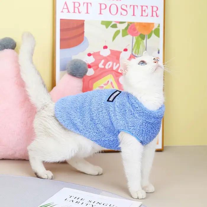 Vêtements d'hiver en flanelle douce pour petits chiens, pull chaud pour chiot et chat, manteau pour 