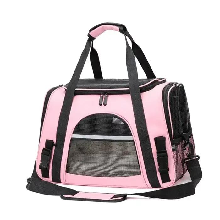Sac de transport pour chien avec coussin en coton épais, sac à dos d'aviation pour animaux de compag
