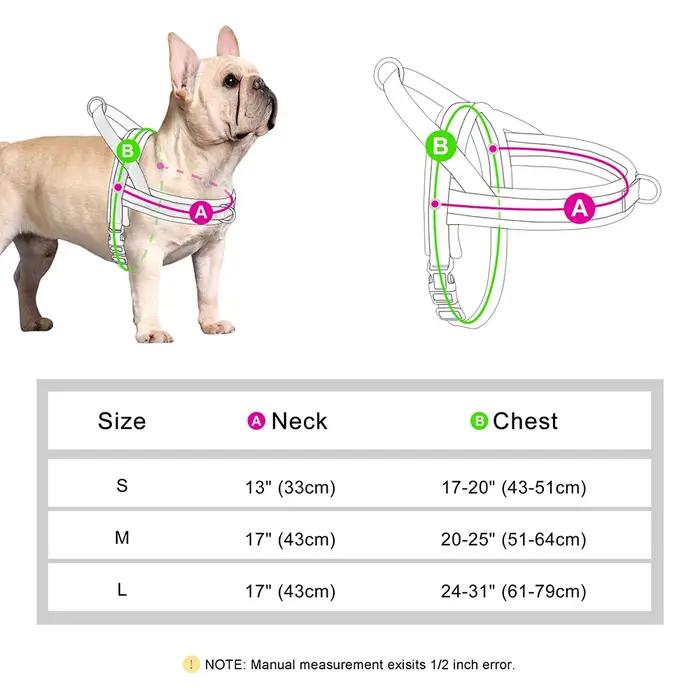 Harnais pour chien à contrôle rapide avec poignée, sans traction, gilet en Nylon pour chiens, imprim