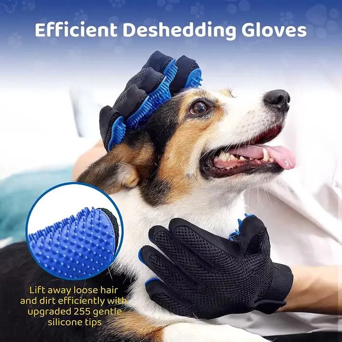 Gant de toilettage pour animaux de compagnie, doux et efficace, dissolvant de poils d'animaux, acces