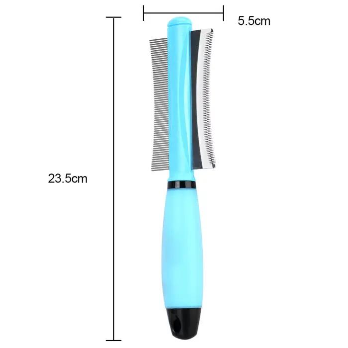 Outil de toilettage Double face pour chat, peigne pour poils d'animaux, brosse de démêlage facile po