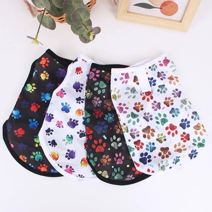 Gilet d'été pour chien, T-Shirt fin et respirant avec empreinte de pegada mignonne pour petit et moy