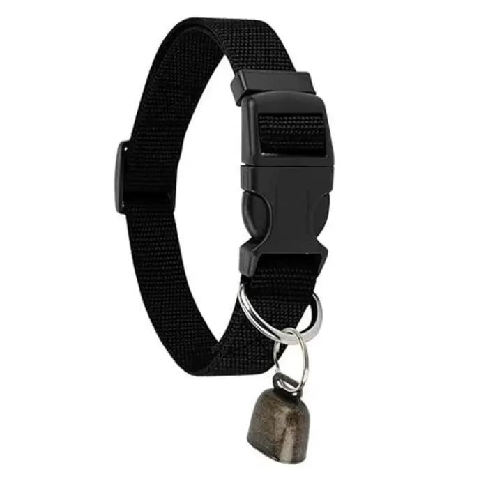 Collier réglable anti-perte pour animaux de compagnie avec boucle à dégagement rapide et clochette, 