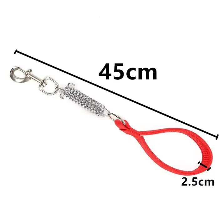 Laisse de printemps en cuir PU pour chiens, courte, pour grands chiens, corde en Nylon, Durable, rés