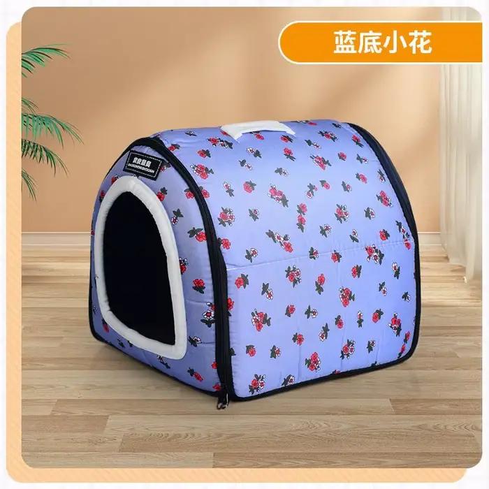 Litière pour chat semi-fermée thermique chat chien hamster hiver chaud teddy double usage animal de 