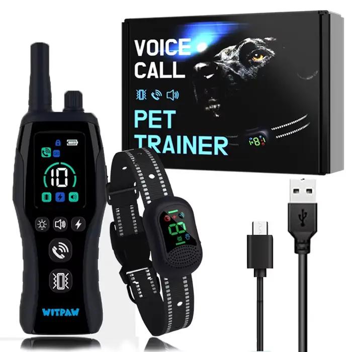 Collier de dressage pour chien 6500 pieds avec télécommande innovante étanche IPX7 avec 4 modes d'en