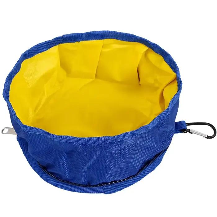Bol portable pour chien, pliable, imperméable, en tissu Oxford, bol à nourriture et à eau pour anima