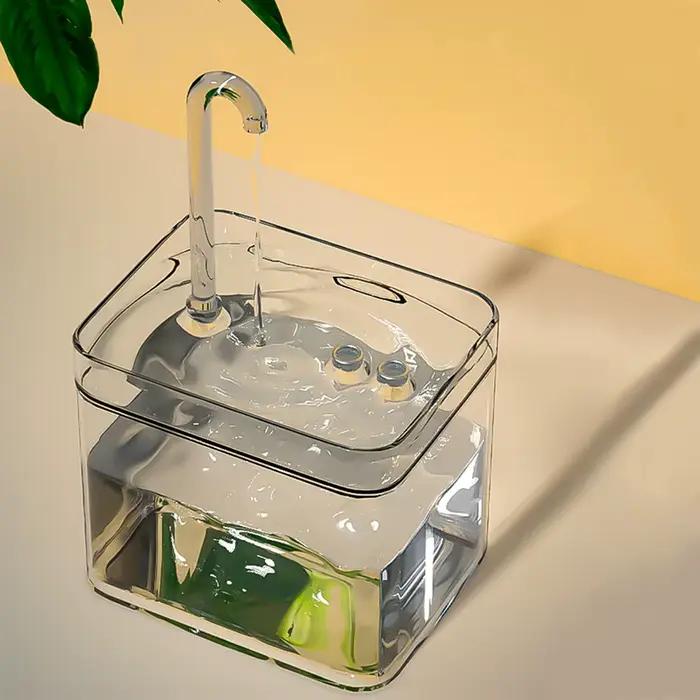 Fontaine d'eau pour chat, filtre automatique, abreuvoir Transparent pour chat, USB, électrique, sile