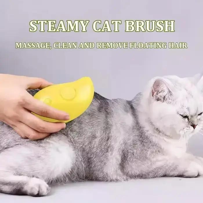 Brosse à vapeur pour chien et chat, pulvérisateur électrique pour Massage, outil de toilettage pour 