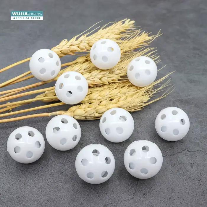 30/50/100 pièces hochet en plastique cloche boules couineur bébé jouets bricolage hochet perles fabr