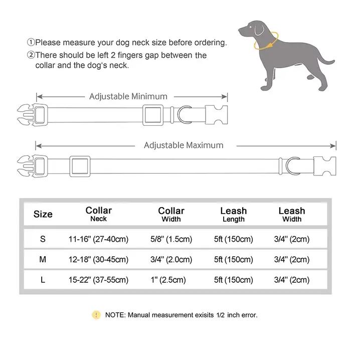 Ensemble de laisse de collier de chiot de chien personnalisé en Nylon, en cuir véritable, plaque sig