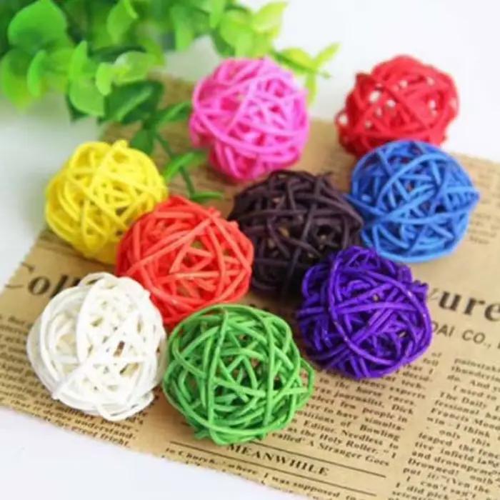 10 pièces perroquet jouet à mâcher balle couleur primaire Sepak Takraw animal de compagnie oiseau fo