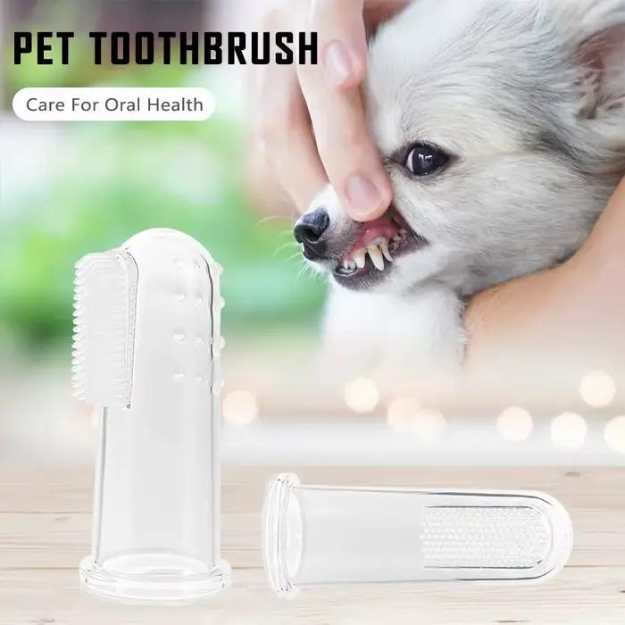 Brosses à dents en silicone pour chat et chien, outils pour animaux de compagnie, remodelage de la m
