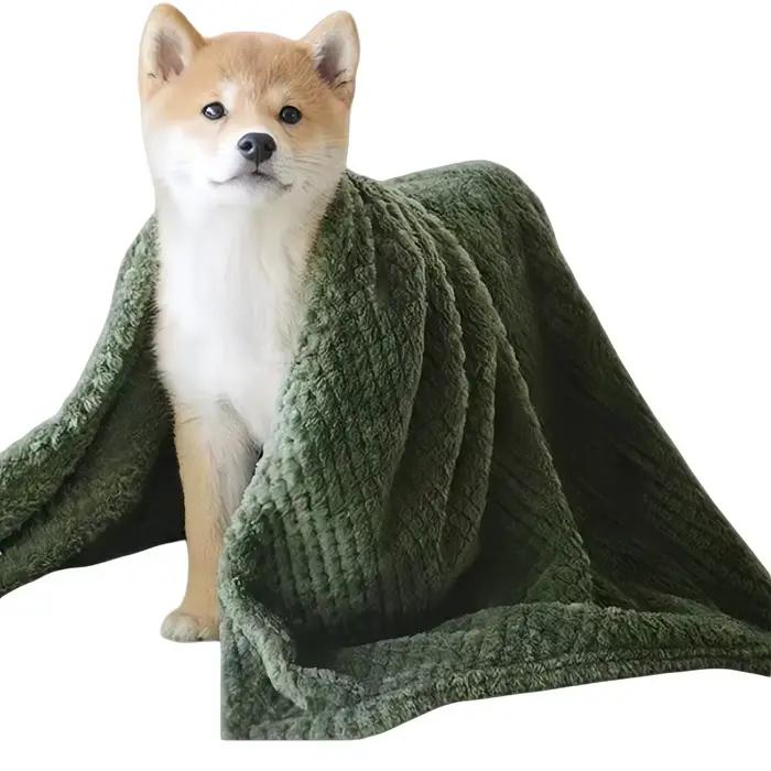 Couverture douce à carreaux pour animaux de compagnie, pour chiens et chats de petite et moyenne tai