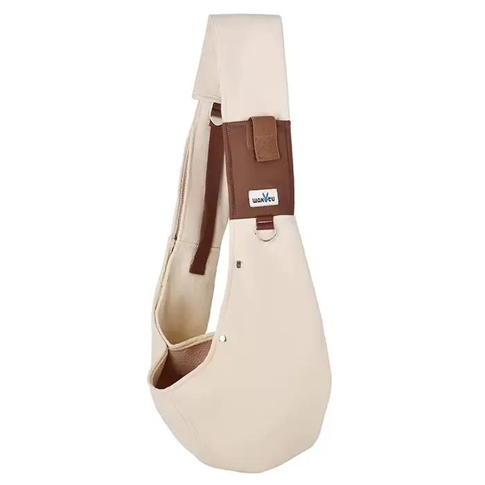 Wakytu Porte-chien pour petits chiens, porte-chien avant réversible avec sangle réglable, sac Papoos
