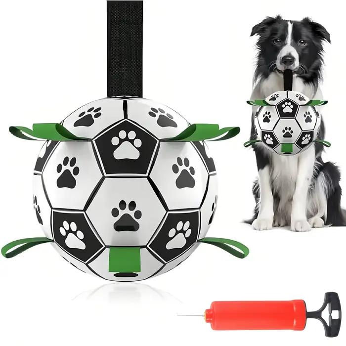 Damaly, jouet interactif de football pour chien avec anneau de poignée, ballon d'eau durable pour ch