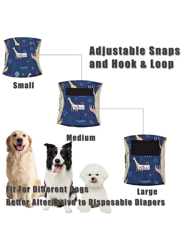 Couches lavables réutilisables pour animaux de compagnie, couches lavables pour chien mâle, bandes d