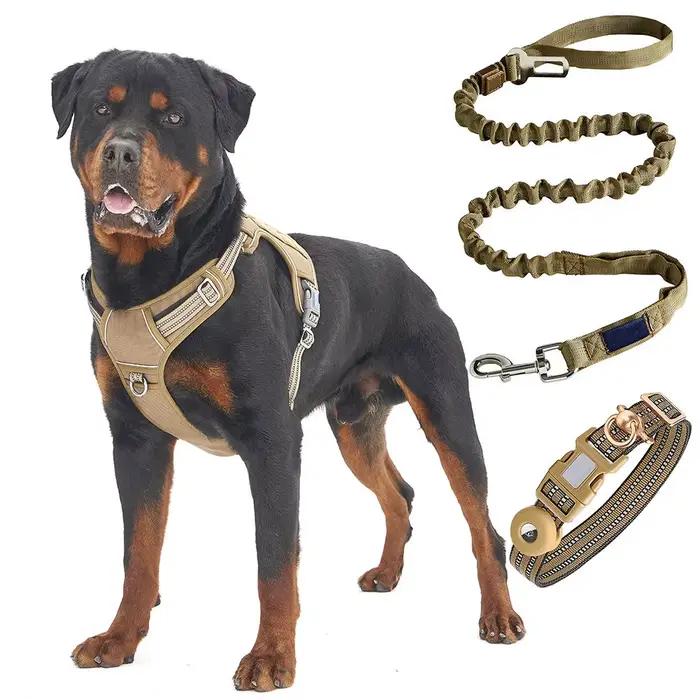 Ensemble de harnais tactique pour chien Direct d'usine: laisse et collier d'entraînement multifoncti