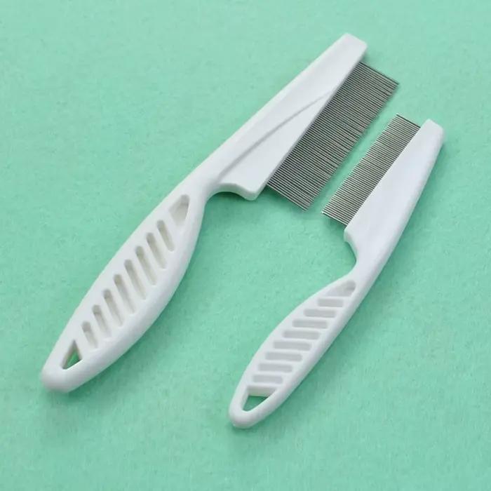 Peigne de soins pour animaux de compagnie, peigne de protection des puces pour chat, chien, en acier