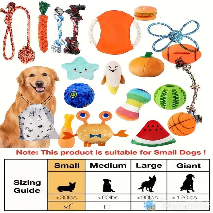 Jouets Interactifs Durables en Coton de Type Aléatoire pour Chiot, Fournitures pour Petits et Moyens