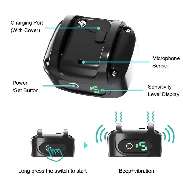 Dispositif Anti-aboiement pour chien, USB, Ultra sonique, électrique Intelligent, collier d'entraîne
