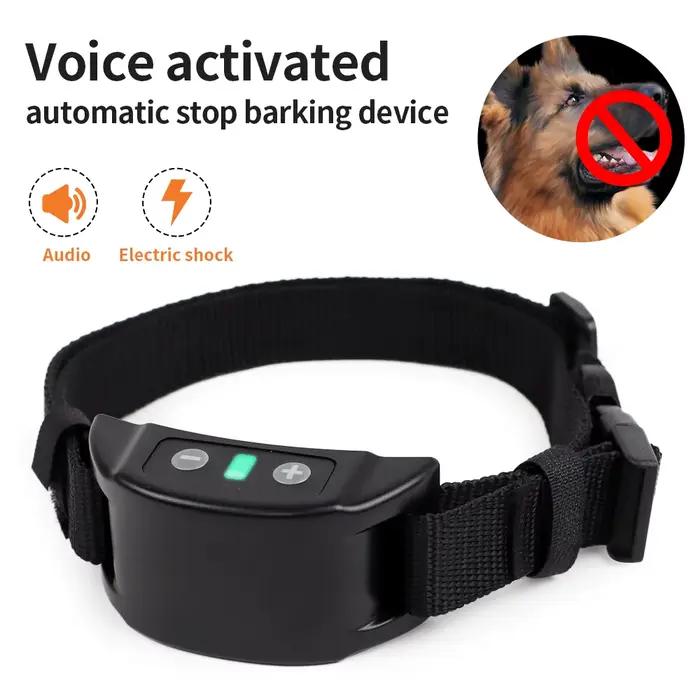 Collier Anti-aboiement automatique pour chien, colliers d'entraînement rechargeables par USB, sécuri