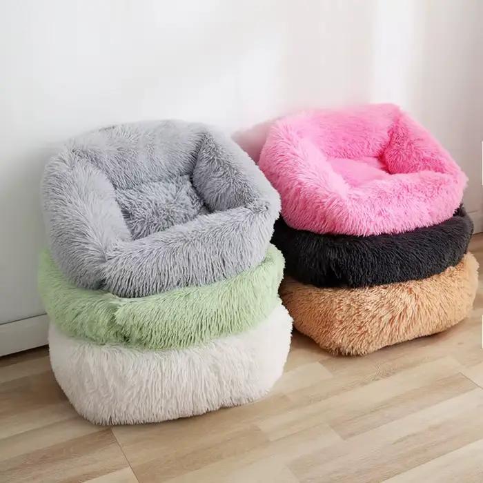 Mir en peluche pour animaux de compagnie, lit pour chien, canapé moelleux, grands paniers, petit, gr