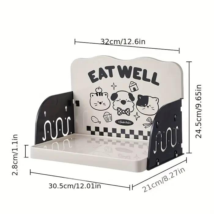 Table d'alimentation pour animaux de compagnie, pour chats et chiens, anti-éclaboussures, anti-déver
