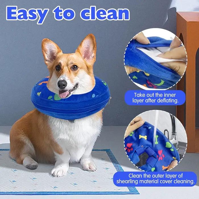 Collier de chien gonflable doux Elizabeth Cone Alternative, beignet de récupération post-chirurgical