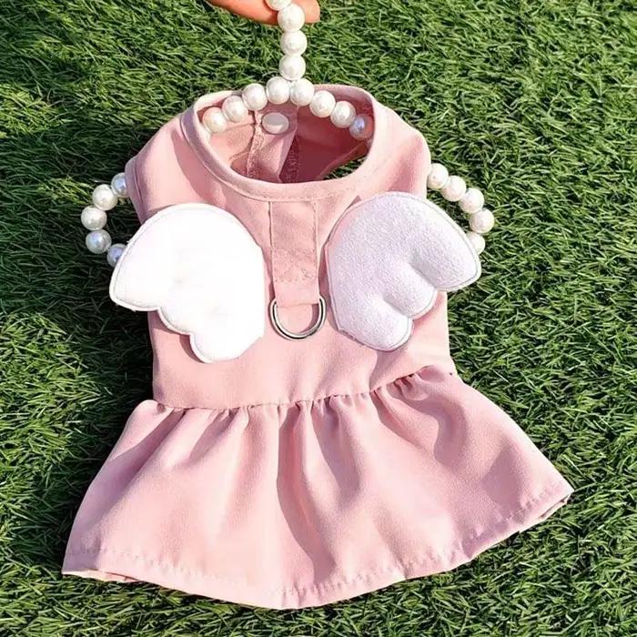 Pet Clothing For Dogs Cats Small Dog Dress Angel Wings Skirt Dog Clothes Dog Accessories Spring Summ