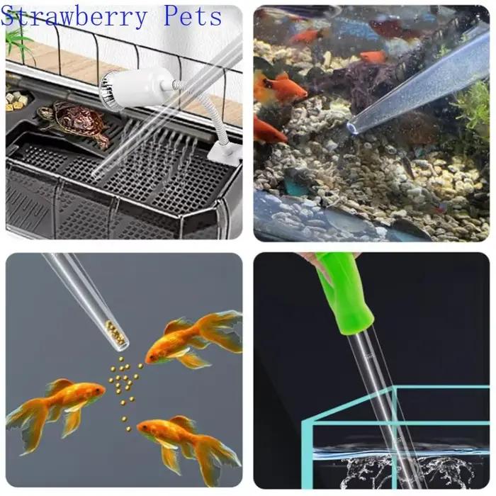 Pipette d'outil de nettoyage d'aquarium 57cm 30ml 50ml, pompe à Siphon pour Aquarium, changeur d'eau