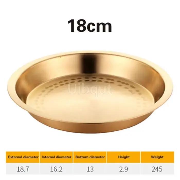 Assiettes en cuivre de poulet à la vapeur pur, grandes assiettes de poulet, disque en laiton, assiet