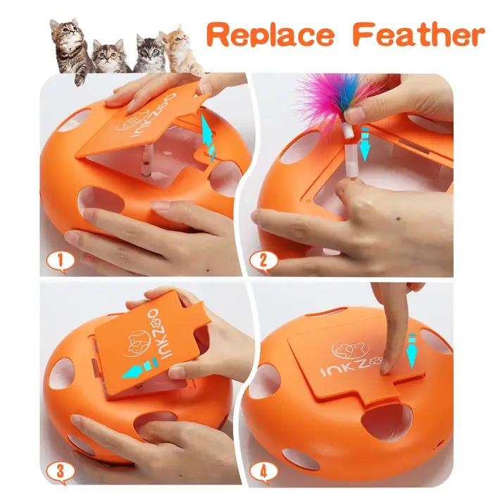 INKZOO-Jouets Interactifs Intelligents pour Chats d'Nik, existent, 7 Trous, pour Chaton, Souris, Wha