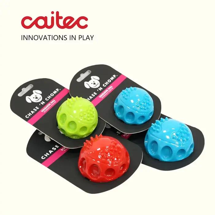 Caiec-Balle rebondisnoyaux grinçante pour chien, jouets durables et flottants, jouets pour animaux d