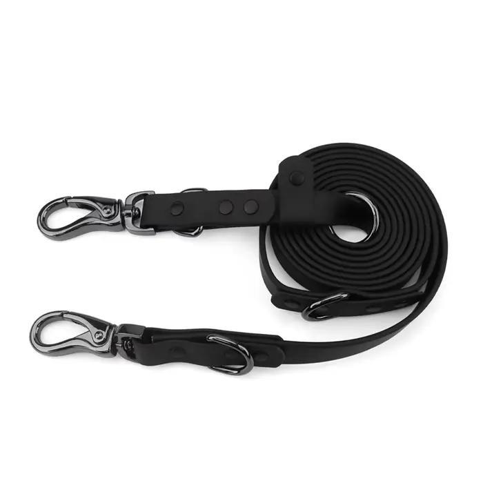 Laisse imperméable pour chien avec 2 crochets pour la marche, réglable pour le contrôle de la circul