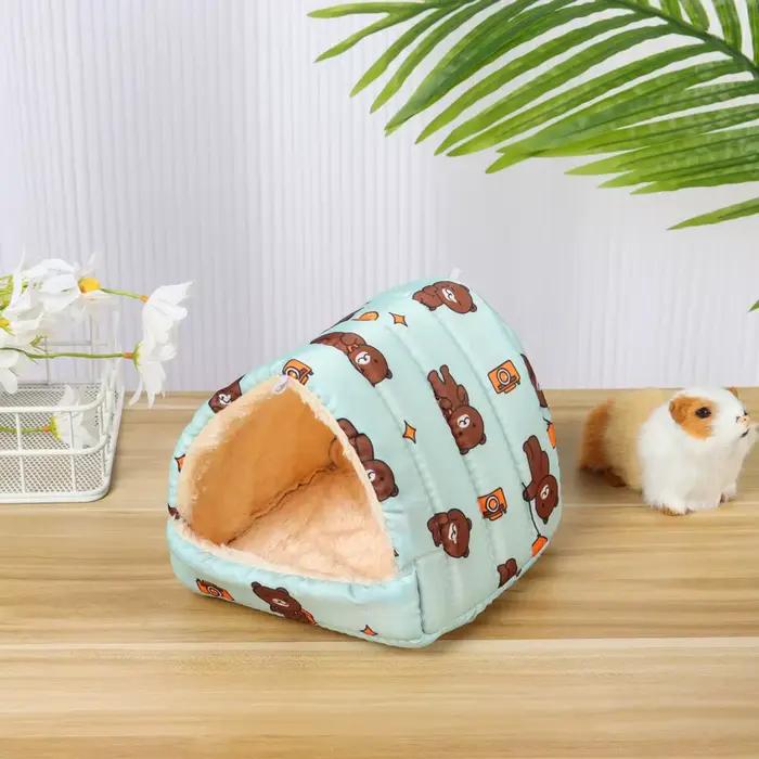 Lit de couchage pour petits animaux mignons, maison pour Hamster, Mini lapin, écureuil, nid chaud d'