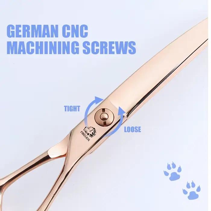 FIRELION professionnel VG10 6.5/7.0/7.5 pouces chien toilettage courbe coupe ciseaux Animal or anima