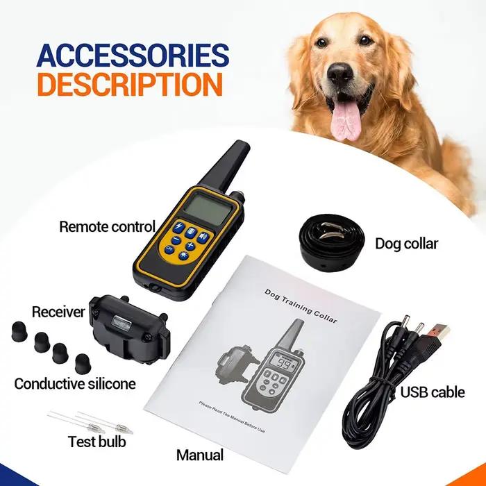 Collier d'entraînement électrique pour chien, collier d'entraînement aux chocs, télécommande électro