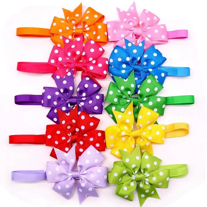 50pcs chien noeud papillon point solide noeud papillon collier pour petits chiens pour chien bricola