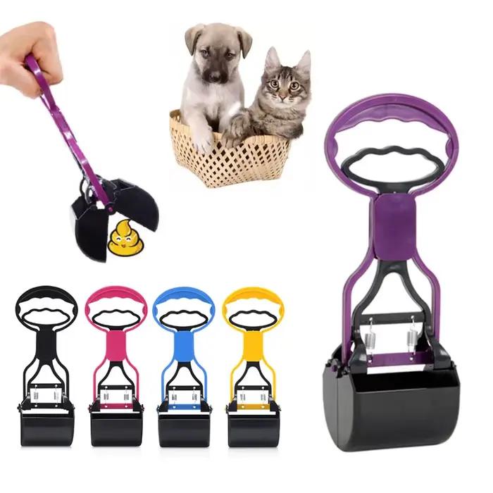 Cuillère à merde pour animaux de compagnie, Clip de merde pour chiens, manche Long, mâchoire, nettoy