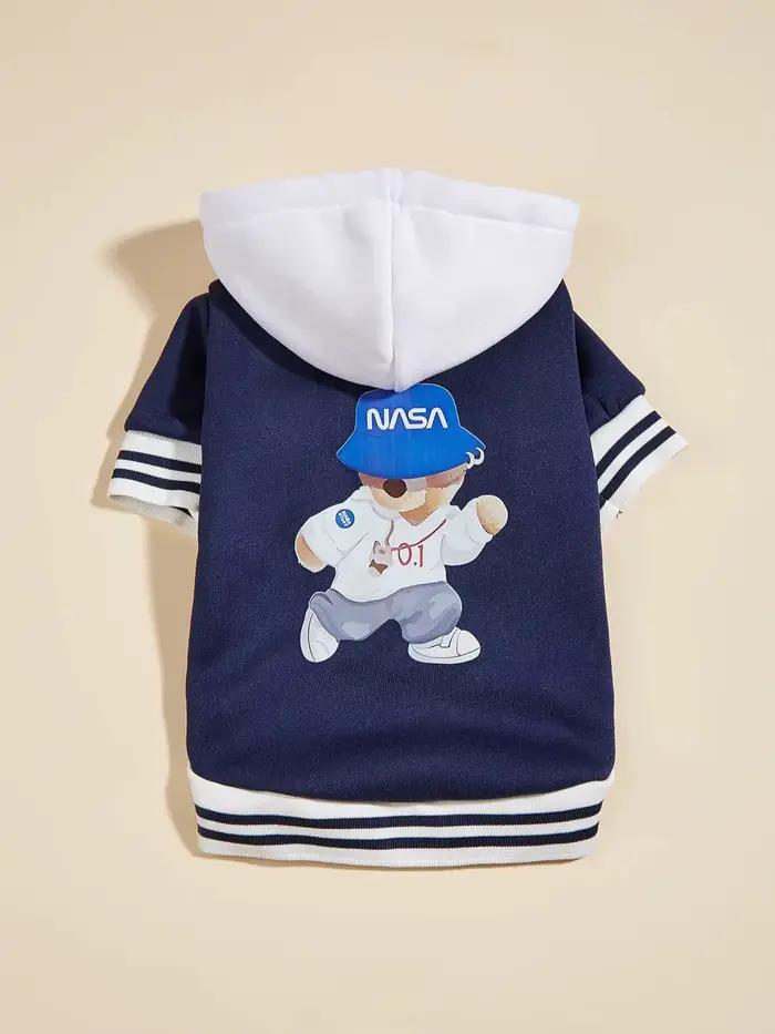 Vêtements pour animaux de compagnie chien chat avec chapeau veste vêtements chauds et confortables a